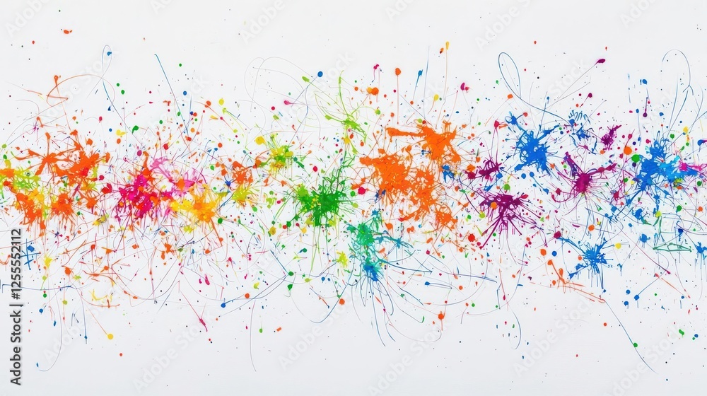Abstract Colorful Paint Splashes Background Abstract Colorful Paint Splashes Background