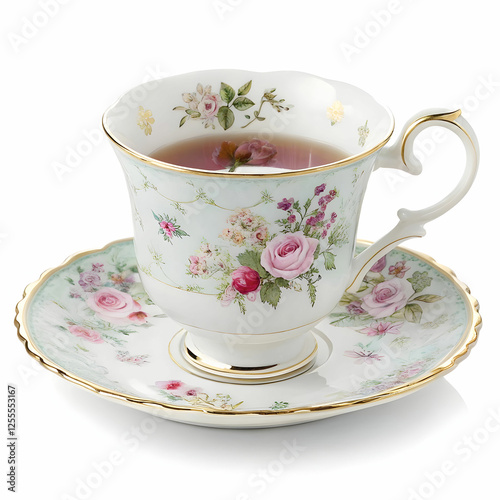royal albert cup and saucer with white background