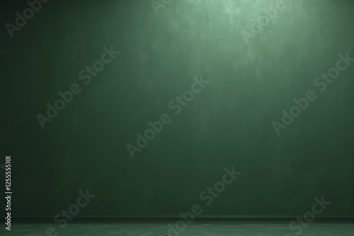 Matte Dark Green Wall With Soft Lighting And Subtle Texture