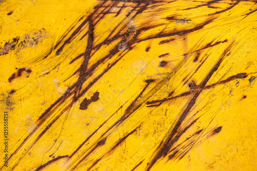 Abstract - Yellow paint and rust