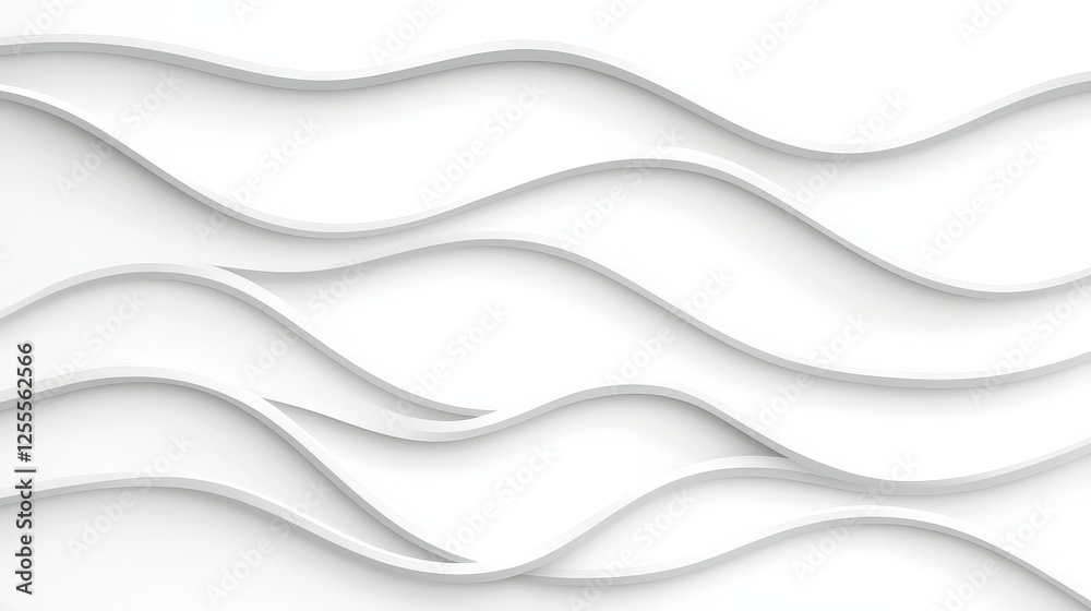 Abstract Flowing Waves Design in Soft White Tones for Modern Background or Decoration Abstract Flowing Waves Design in Soft White Tones for Modern Background or Decoration