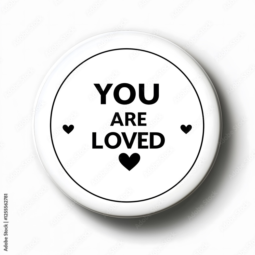 You Are Loved Heart Circle Message Decal, Simple Modern Minimalist Vinyl Sticker, Black White Typography Design Inspirational Affirmation Wall Art You Are Loved Heart Circle Message Decal, Simple Modern Minimalist Vinyl Sticker, Black White Typography Design Inspirational Affirmation Wall Art