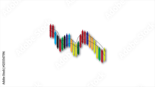 Forex signals icon concept isolated on white background.