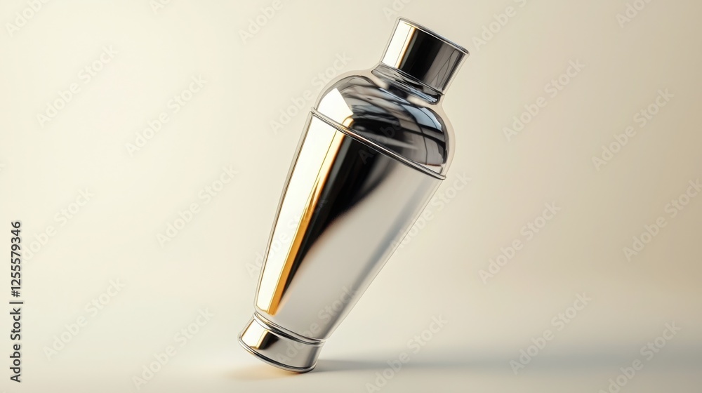 A sleek metallic cocktail shaker reflects light, hinting at mixology. Preparing for a night of creating delicious drinks and fun memories.