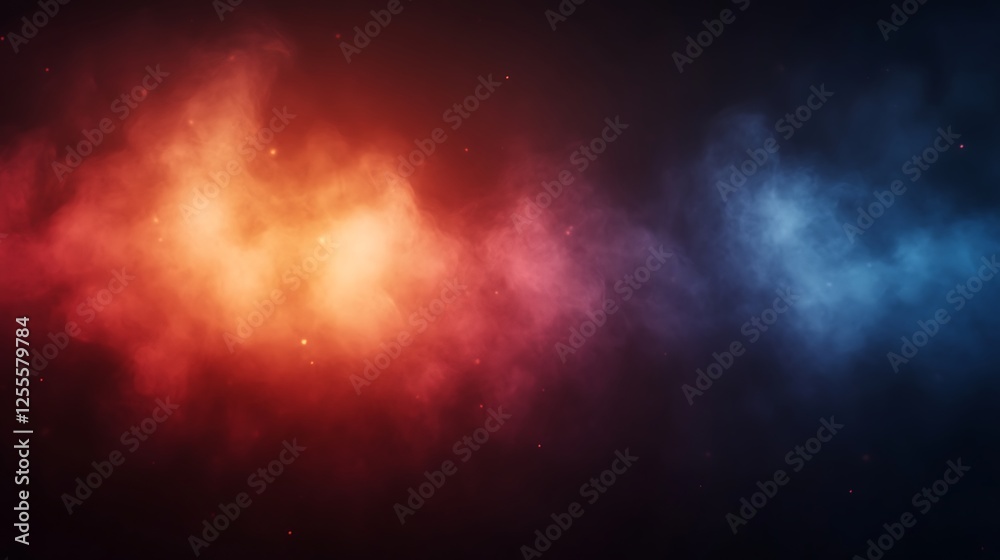 Naklejka premium Abstract Red And Blue Smoke Background Image