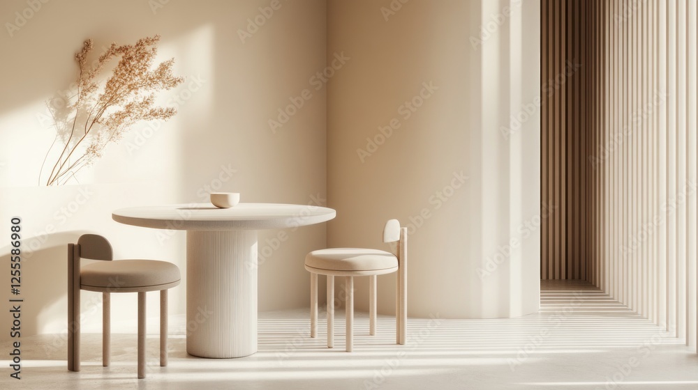 Fototapeta premium Elegant Modern Flat Background with Neutral Colors and Minimalist Design