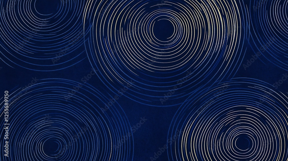 Abstract swirling circles pattern dark blue silver elegant design. AI Generated Abstract swirling circles pattern dark blue silver elegant design. AI Generated