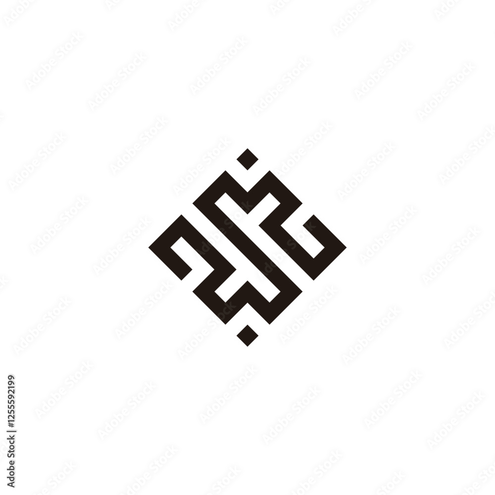 Letter S square, shape geometric symbol simple logo vector Letter S square, shape geometric symbol simple logo vector