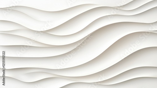Elegant White Waves of Soft Texture Creating a Calm and Serene Background Design