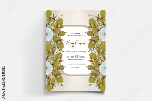 BRIDAL SHOWER FLORAL INVITATION TEMPLATE