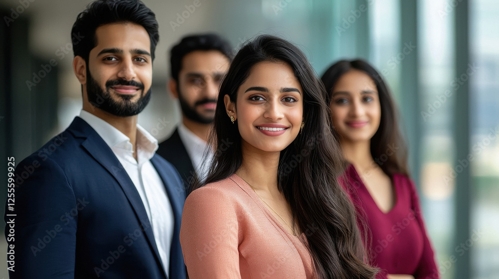 professional modern business team standing confidently in row professional modern business team standing confidently in row
