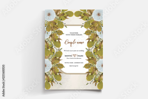 BRIDAL SHOWER FLORAL INVITATION TEMPLATE