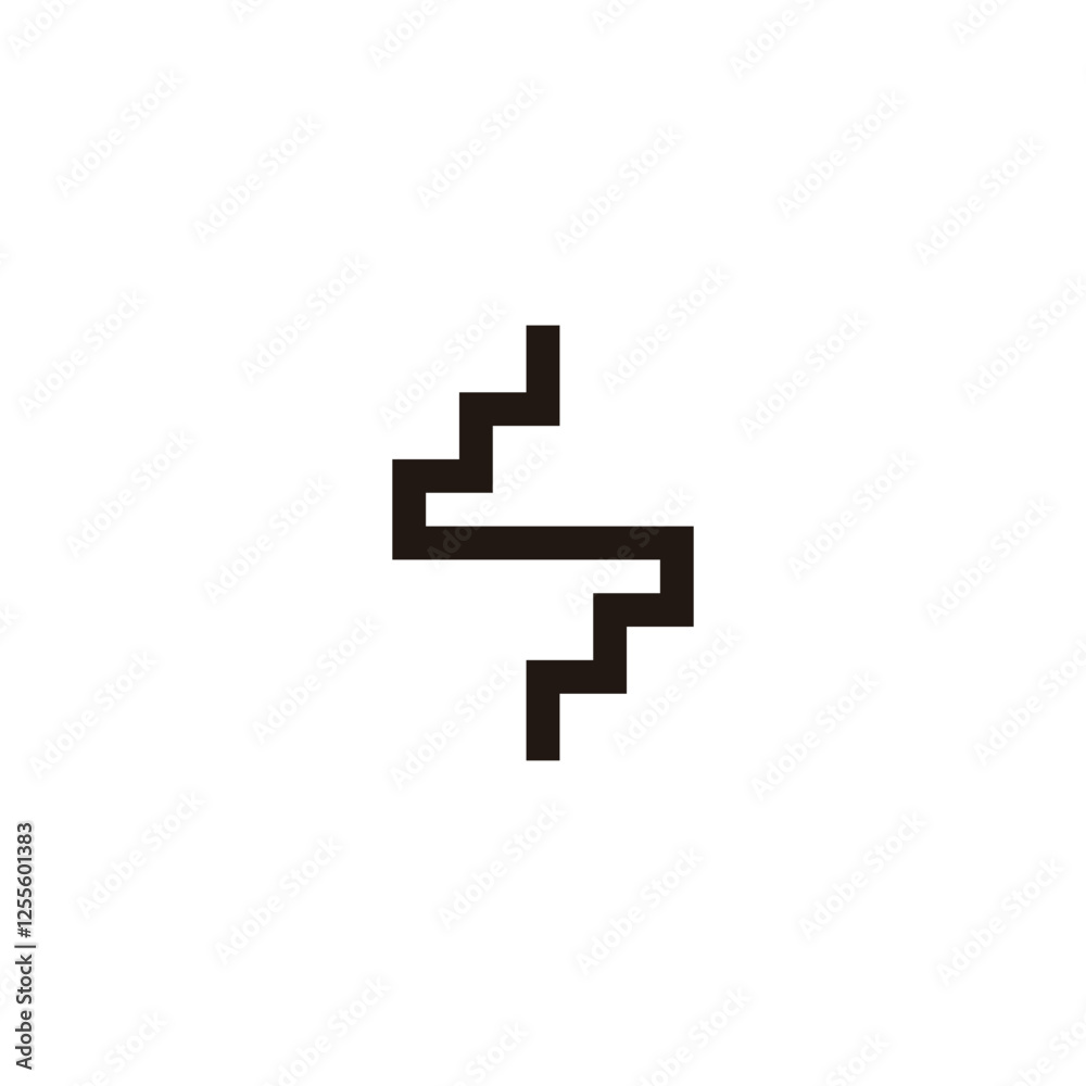 Letter S stairs, square geometric symbol simple logo vector Letter S stairs, square geometric symbol simple logo vector
