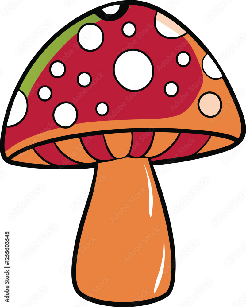 Agaric clipart vector art illustration, agaric fungus, agaric mushroom, agaric vector, agaric icon