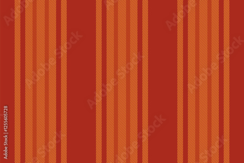 Cepetitive texture lines seamless, coloured vector fabric textile. Pedding vertical background stripe pattern in orange and red colors.