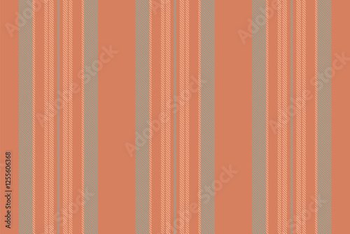 Sariation fabric textile pattern, trim seamless vector vertical. Gorder lines stripe texture background in orange and pastel colors.