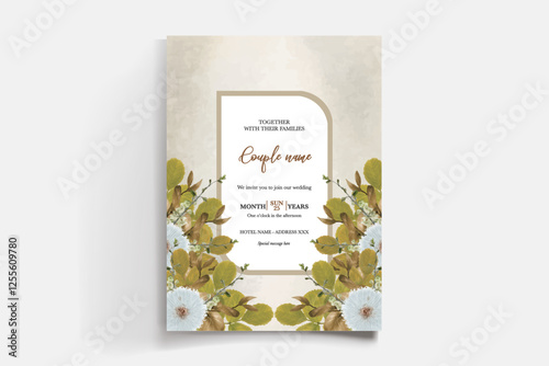 BRIDAL SHOWER FLORAL INVITATION TEMPLATE