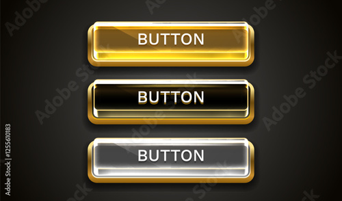 Button frame label, event bar casino, show signboard. Vector illustration