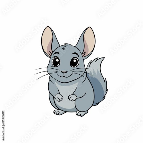 chinchilla cartoon  vector