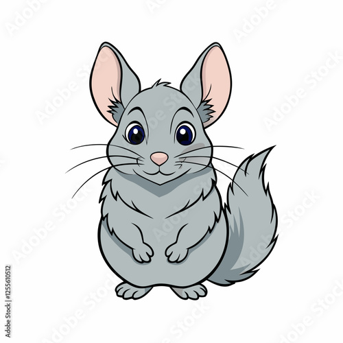 chinchilla cartoon  vector