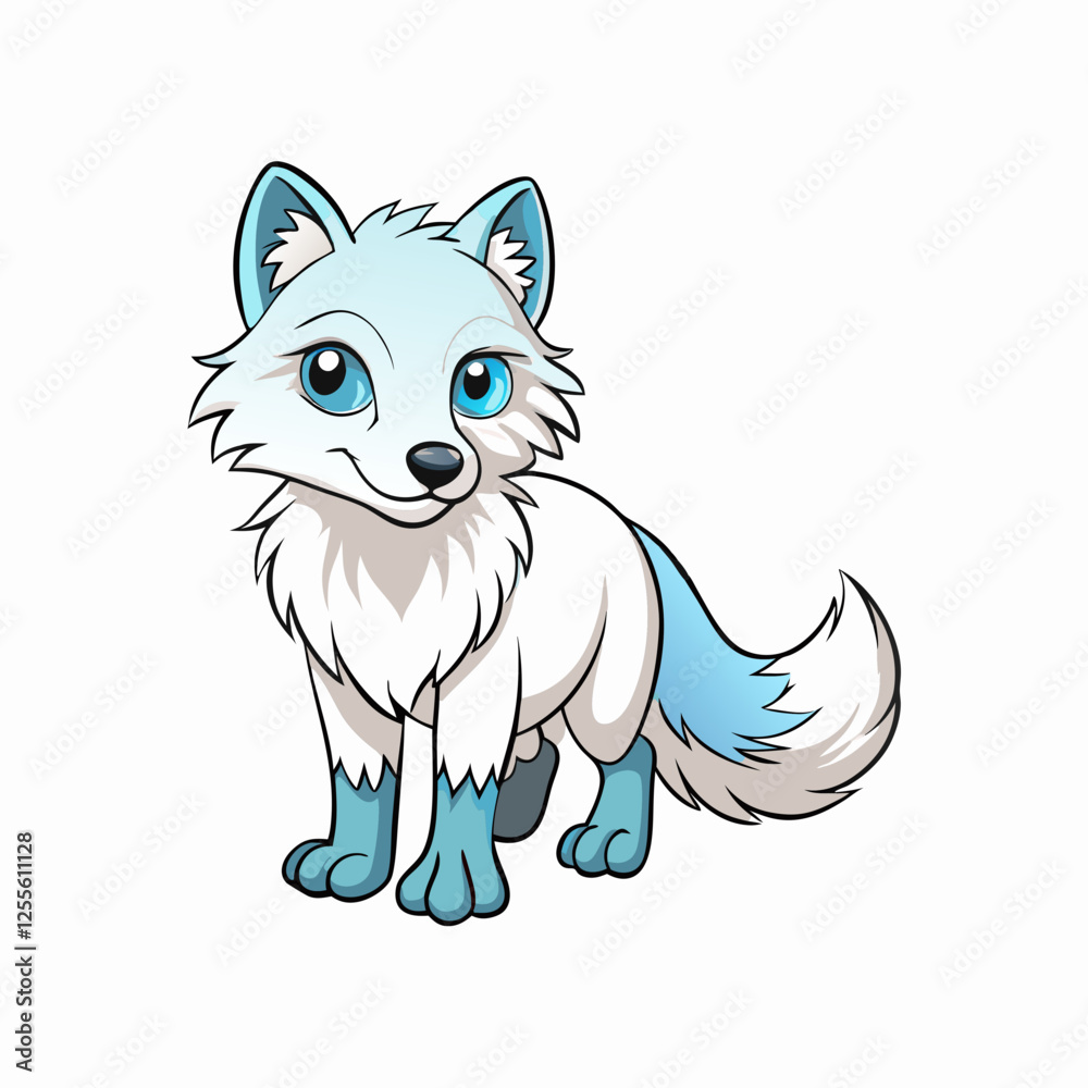 Obraz premium arctic fox cartoon