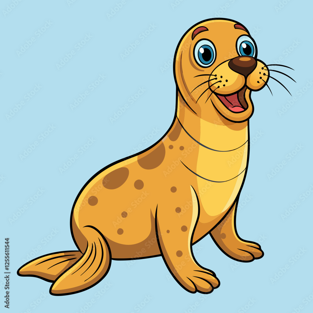 Fototapeta premium sea lion cartoon illustration