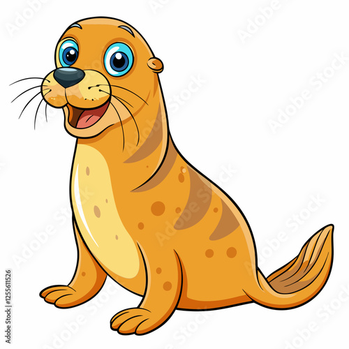 sea lion with white background
