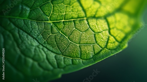 Intricate Veins of a Vibrant Green Leaf