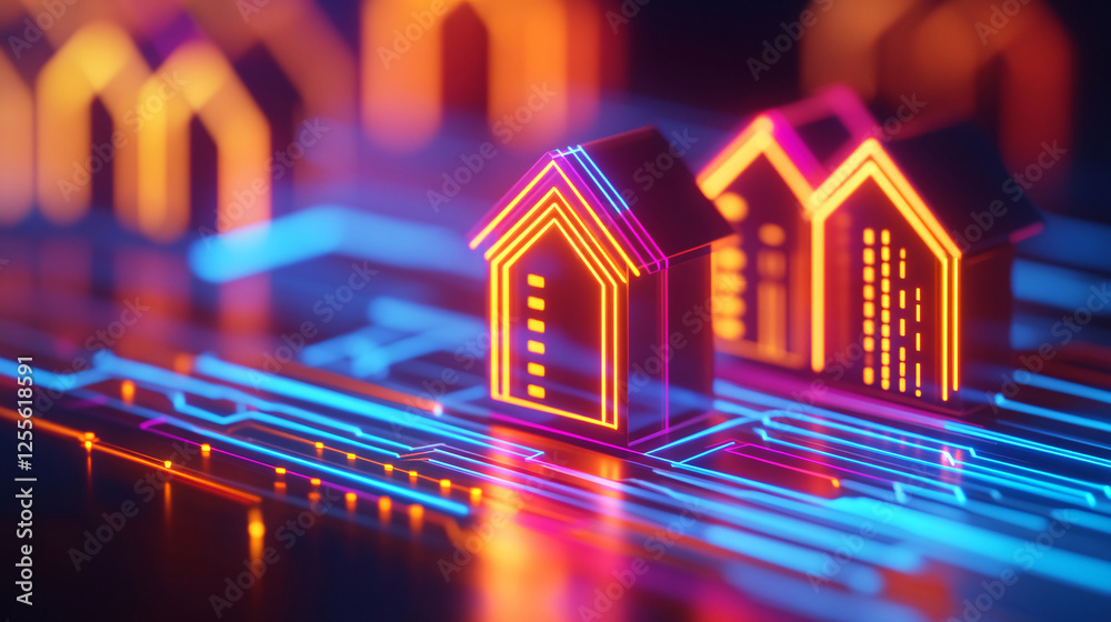 Futuristic smart digital city smart city and technology business concept Futuristic smart digital city smart city and technology business concept