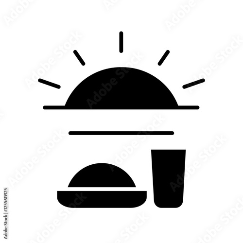 fasting glyph icon