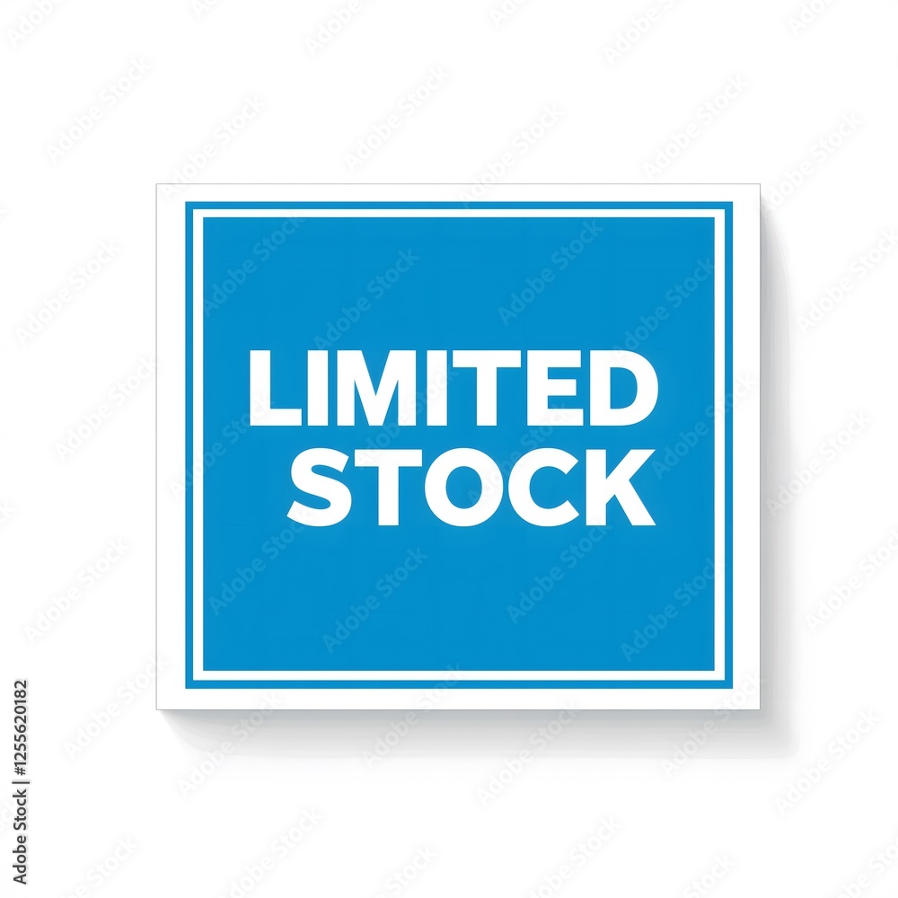 Blue Square Limited Stock Decal Business Retail Shop Window Sale Advertisement Transfer Sticker Store Display Commercial Sign Label Marketing Information Design Blue Square Limited Stock Decal Business Retail Shop Window Sale Advertisement Transfer Sticker Store Display Commercial Sign Label Marketing Information Design