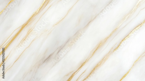 Elegant White Marble with Golden Veins Texture