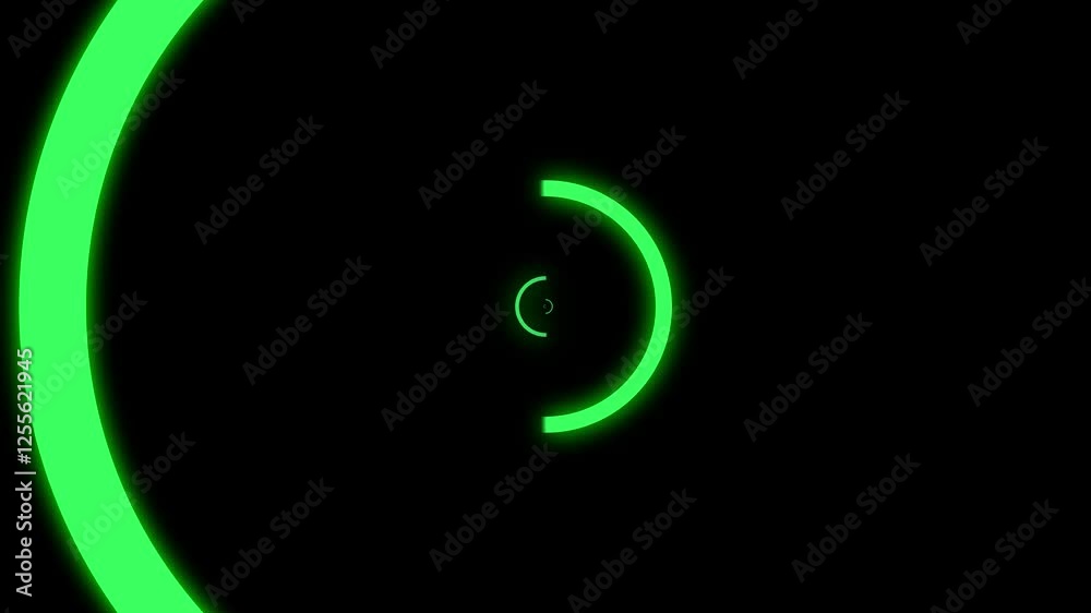 Tunnel shaped looping light animation in the space - 4K Seamless Loop Motion Background Animation