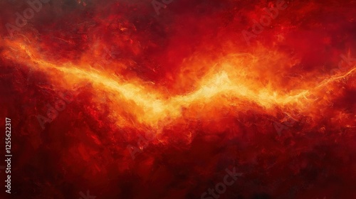 Wallpaper Mural Fiery abstract texture with glowing orange and yellow energy streaks Torontodigital.ca