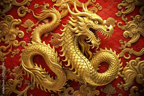 Wallpaper Mural Chinese dragon statue. Torontodigital.ca