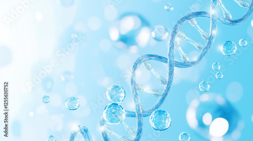 Conceptual image of the DNA double helix structure