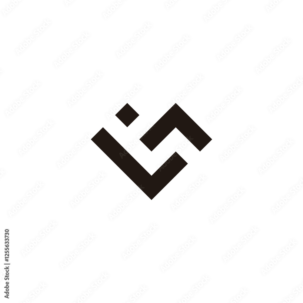 Letter L heart, square geometric symbol simple logo vector Letter L heart, square geometric symbol simple logo vector
