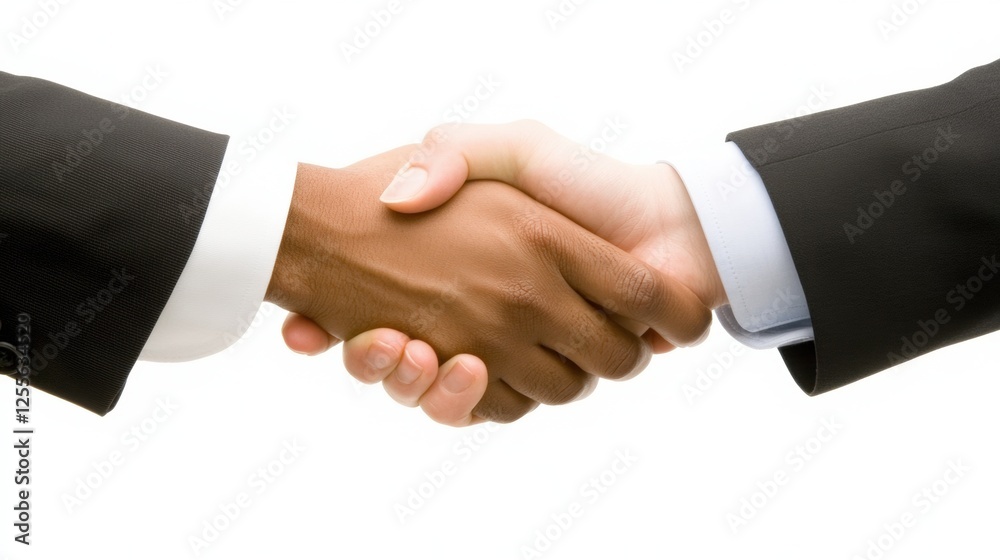 Handshake Between Two Business Professionals Symbolizing Partnership and Collaboration in Success Handshake Between Two Business Professionals Symbolizing Partnership and Collaboration in Success