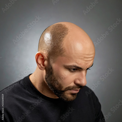 image of hair loss or baldness, ai generated