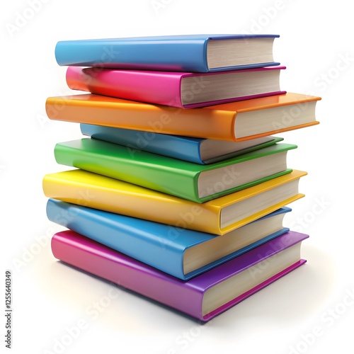 Wallpaper Mural Stack of Colorful Books Torontodigital.ca