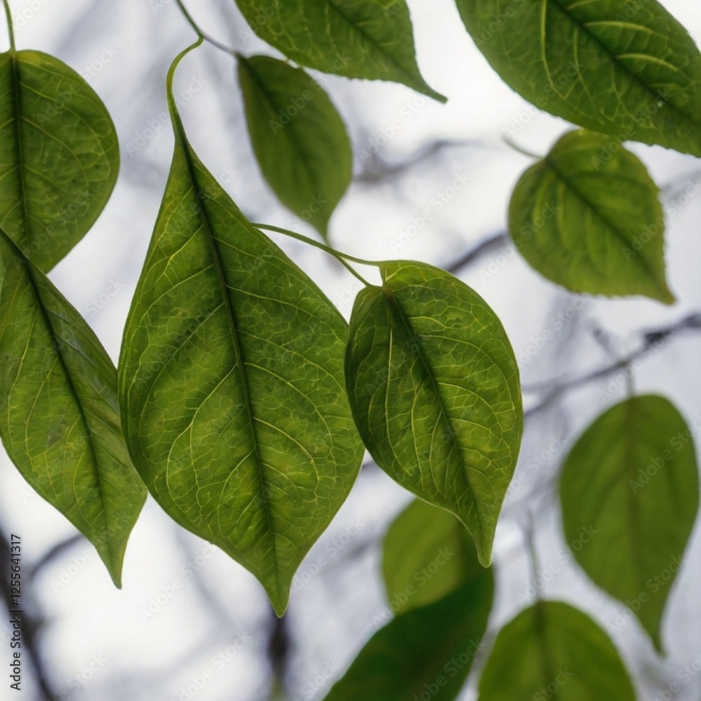 Fototapeta premium The leaves are white, gray and green and are beautifully fresh.