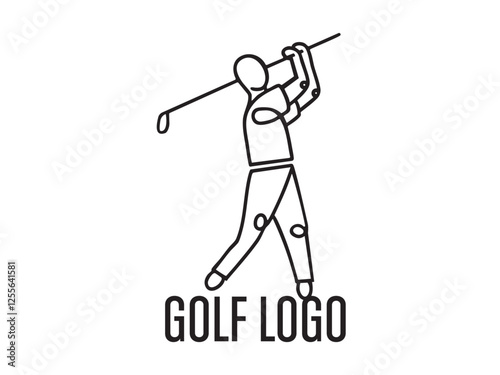 Modern Luxury Golf Professional Logo Sleek Minimalist Design Perfect for Clubs Tournaments Sports 