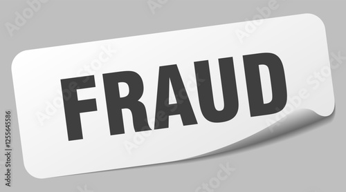 fraud sticker. fraud label