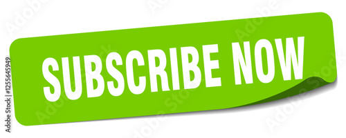 subscribe now sticker. subscribe now label