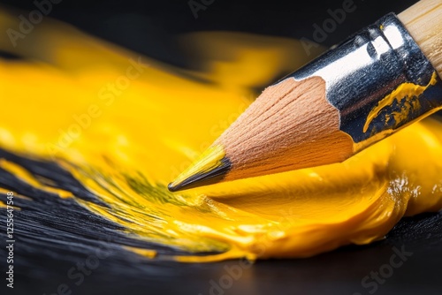 A ultra-detailed close-up of a sharpened pencil tip, showing the texture of the graphite and fine wood grain