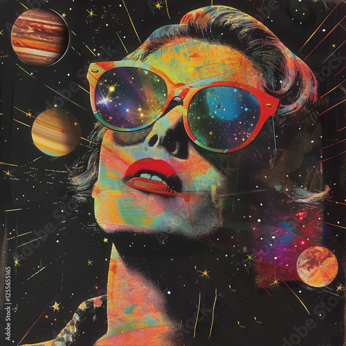 A Psychedelic Journey Through the Universe. Album covers, social media content, trend-driven fashion prints, graphic design, posters, creative branding, retro-futurism