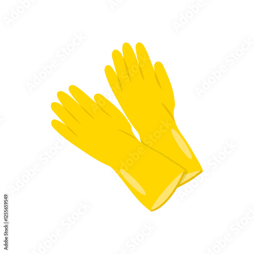 Agriculture Gloves Flat Icon, Vector illustration