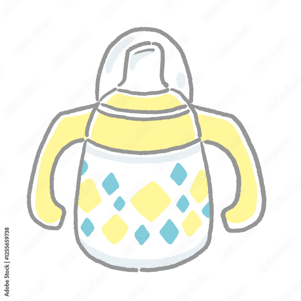 イラスト　赤ちゃん　ベビー　マグ