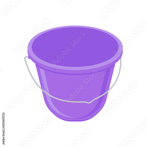 Farming Bucket Flat Icon, Vector illustration