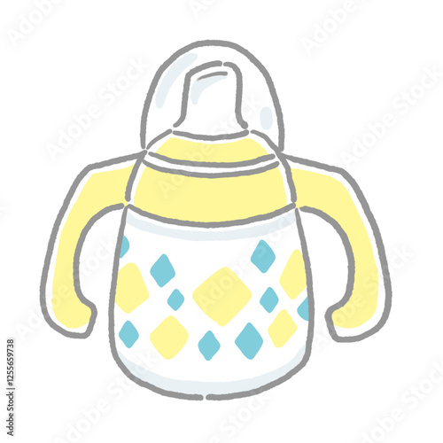 イラスト　赤ちゃん　ベビー　マグ